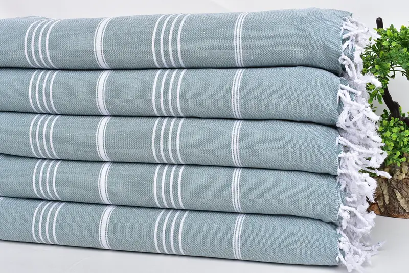 Oversized Beach Towel, Pool Towels, Personalized Gifts, Embroidery Towels, Bachelorette Party Gift, Fouta towel, 70x40 Cotton Striped Towel - 3