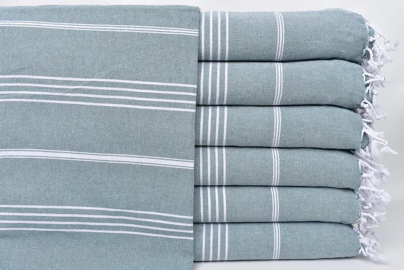 Oversized Beach Towel, Pool Towels, Personalized Gifts, Embroidery Towels, Bachelorette Party Gift, Fouta towel, 70x40 Cotton Striped Towel - 1