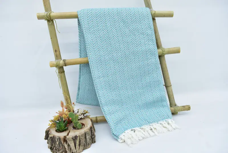 Boho Battaniyeleri, Masa Korkuşu, Plaj Teması Bekarlığa Destek Partisi, Özelleştirilmiş Atma Battaniyeleri, 92x76 Pamuklu Chevron Havlu, Battaniye Kanepe Atma - 8