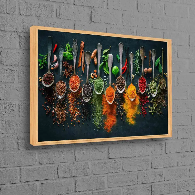 Elegant Spices Canvas: Vibrant Indian Spices Dining Room Decor