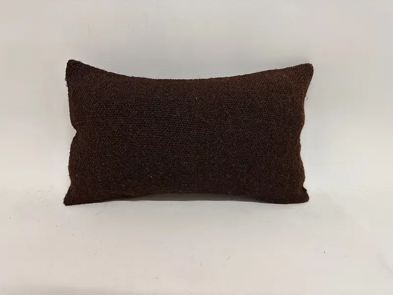 12x20 Brown Pillow Cover, Turkish Pillow, Ethnic Throw Cushion, Cushion Case, Ethnic Pillow, Pillow for Couch, Turkish Kilim Pillow - 1