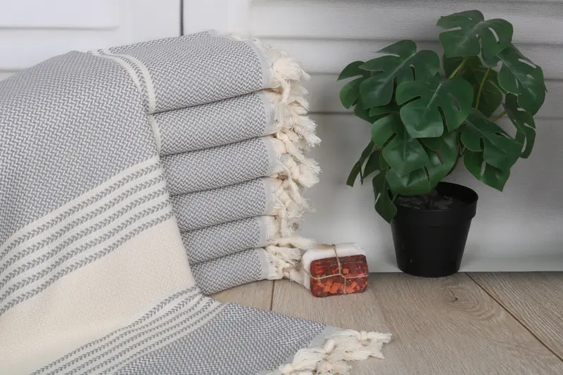 Baby Boy Gift Wedding Towel Striped Bachelorette Gray 40x71 Inches