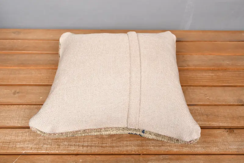Neutral Throw Pillow Sham, Outdoor Patio Cushion Cover, Turkish Kilim Pillow, Boho Pillow, Cushion Case, 12x12 Beige Pillow, Handmade Kilim Cushion - 5