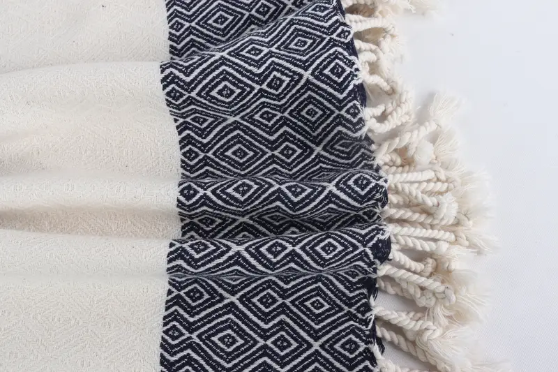 68x38 Cotton Diamond Towel, Personalized Beach Towel, Wedding Hand Made Gift, Bachelorette Party Favor, Quick-Dry Beach Towel, Home Decor Gifts - 8