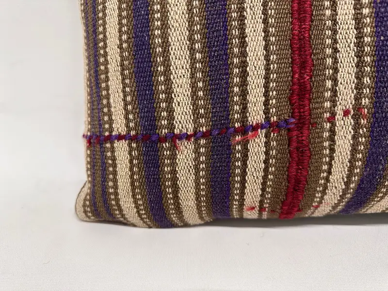 Southwestern Pillow Sham, Vintage Pillow, Gift Pillow, Pillow Cover, Vintage Kilim Throw Pillow, 12x24 Blue Pillow Case, Aztec Pillow Case - 2