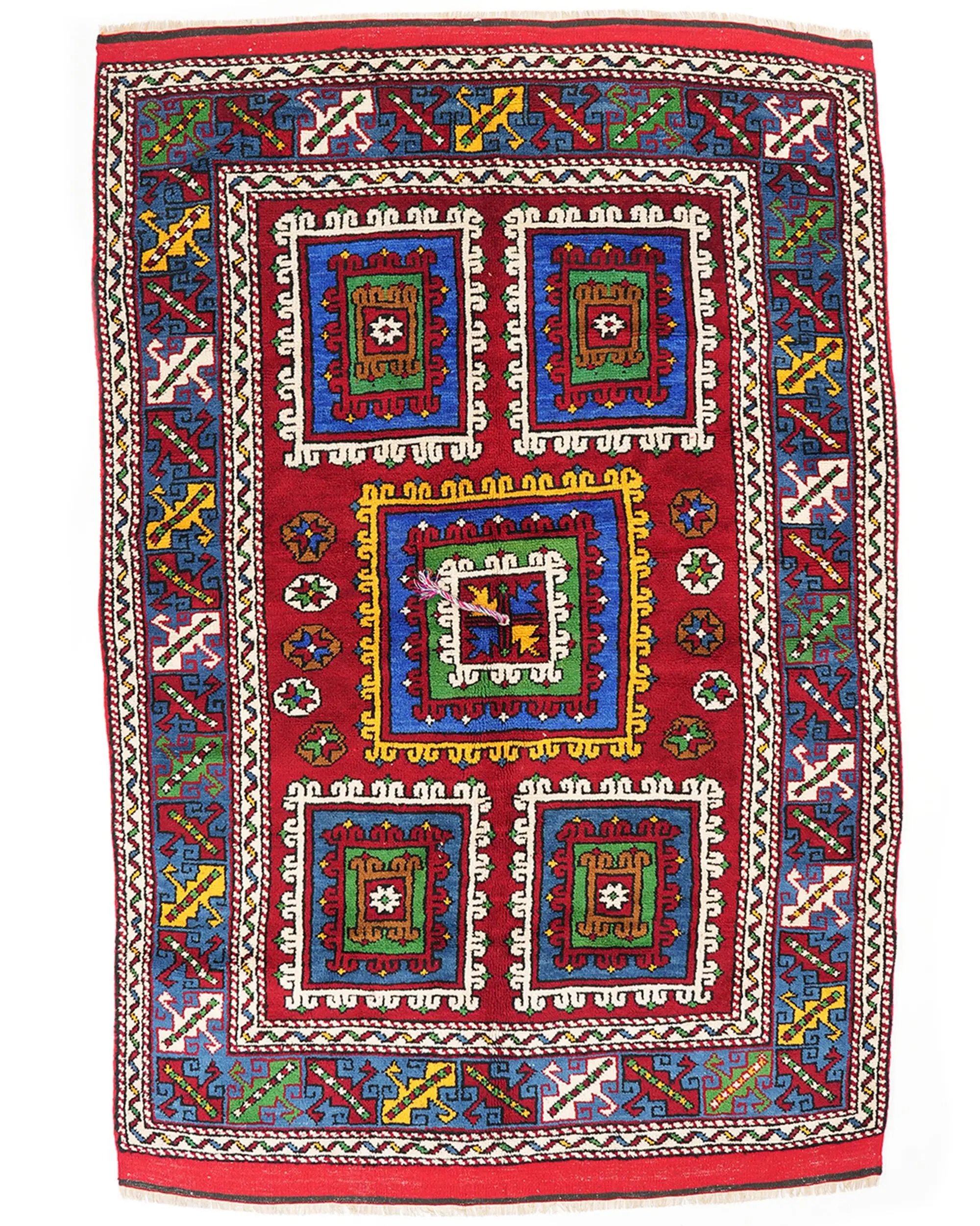 Türk Vintage Büyük Halı 5.5x8.4 ft (168x256 cm), Kırmızı Halı - 1