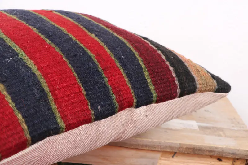 Living Room Throw Cushion, Pillow for Sofa, Pillow Cover, Decorative Bolster Cushion Case, Antique Pillows, 18x18 Blue Pillow, Kilim Cushion Sham - 6