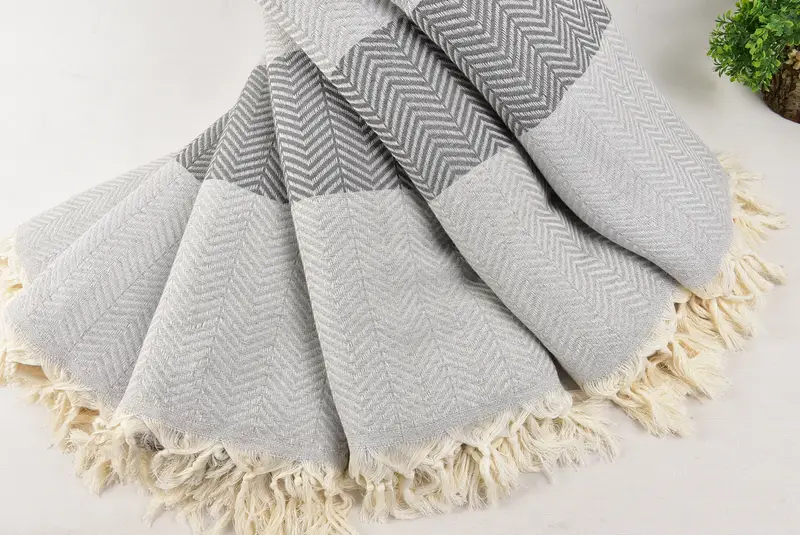 Personalized Gift, Girl Trip Party Favor, Wedding Favors, Personalized Gifts, 84x80 Cotton Chevron Towel, Turkish Blanket, Turkish Blanket Queen - 4