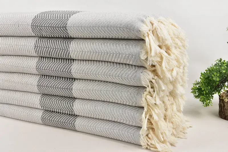 Personalized Gift, Girl Trip Party Favor, Wedding Favors, Personalized Gifts, 84x80 Cotton Chevron Towel, Turkish Blanket, Turkish Blanket Queen - 3