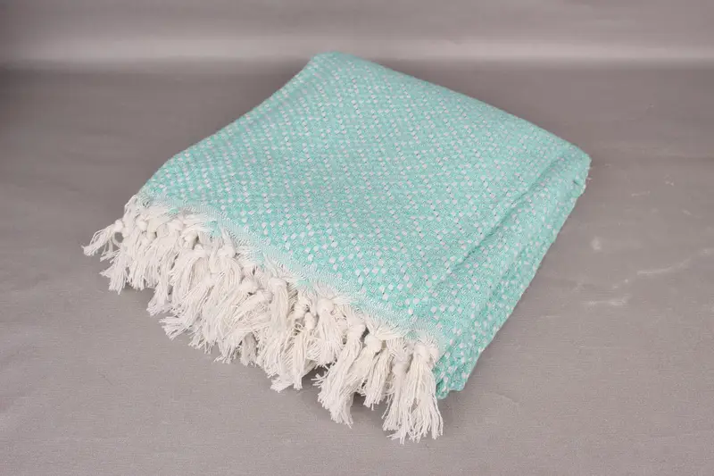 Best Friend Gift, Turkish Blanket, Throw Blanket, Decorative Bedspread, Organic Throw, 76x68 Cotton Herringbone Towel, Bachelorette Party Favors - 4