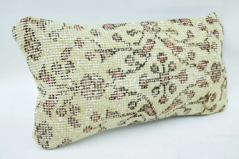 8x16 Beige Pillow Case, Ikat Cushion Case, Handmade Kilim Cushion, Turkish Kilim Pillow, Cushion Case, Christmas Cushion, Vintage Kilim Pillow - 2