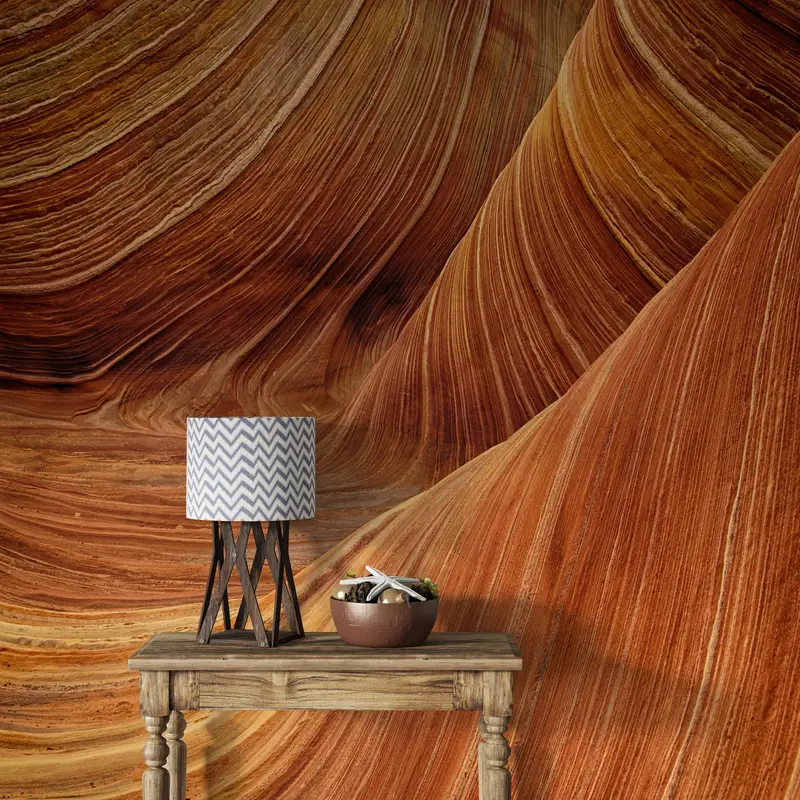 印刷された砂漠の茶色の地質壁紙: 自然の風景ビュー