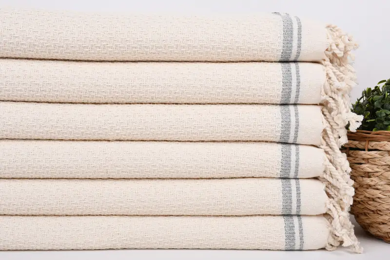 Dekoratives Handtuch, türkisches Geschirrtuch, Junggesellenhäuser Partyartikel, Küchentuch, Hochzeit für Gunst, 38x18 Baumwollgestreifte Handtuch, Custom Handtuch - 2