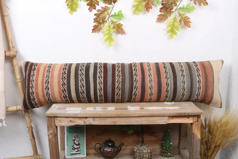 Rotes Southwestern besticktes Wurfkissen, handgemachtes Vintage Kissen