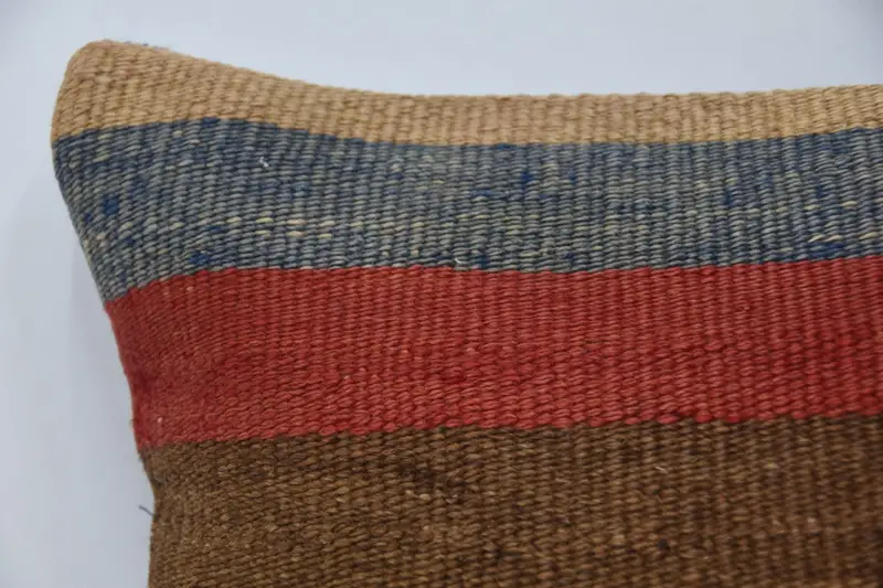 Throw Kilim Pillow, 12x12 Blue Cushion, Pillow Cover, Ethnic Cushion, Pillow for Sofa, Sofa Pillow, Pet Cushion Cover, Boho Pillow - 2