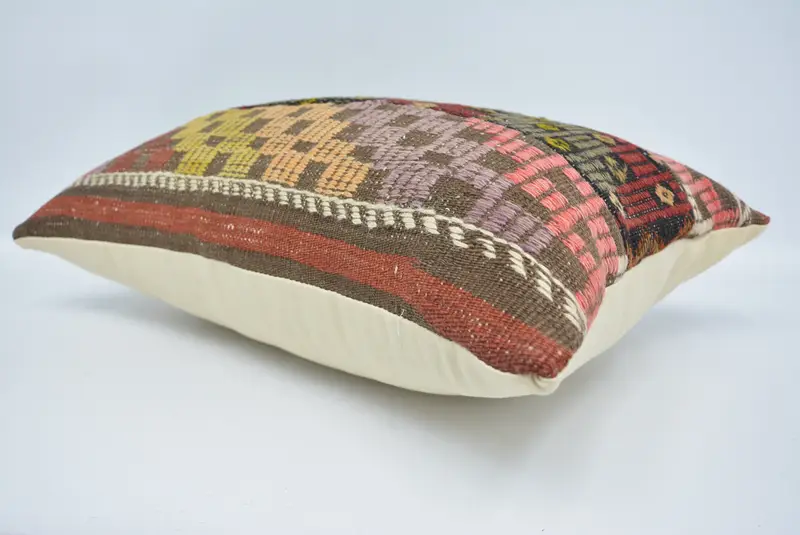 Kilim Pillow, Ethnic Pillow Cover Cushion, Kilim Cushion Sham, 16x24 Green Cushion, Hippie Throw Cushion, Pillow, Interior Designer Pillow - 6