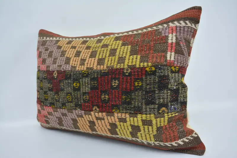 Kilim Pillow, Ethnic Pillow Cover Cushion, Kilim Cushion Sham, 16x24 Green Cushion, Hippie Throw Cushion, Pillow, Interior Designer Pillow - 4