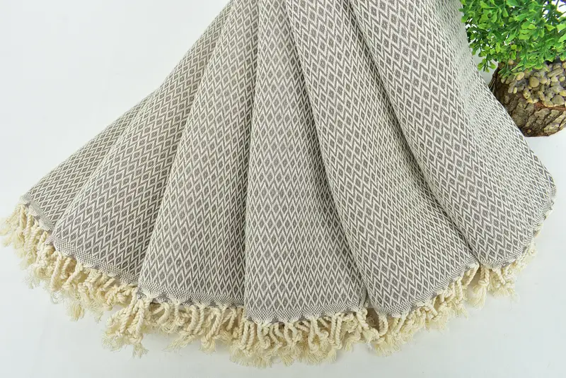 Wedding Day Gift For Bride, Turkish Towel Hand Towel, Personalized Kitchen Towel, Kitchen Towel, 40x20 Cotton Diamond Towel, Summer Towel - 4