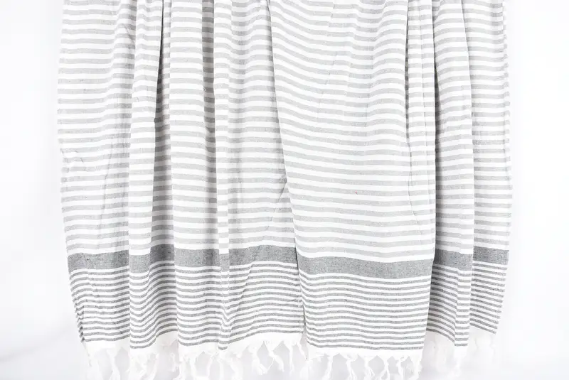 Sand-resistant towel, Turkish beach towel with fringe, Bathroom Towel, Bridal Shower Gift, Beach Towel Bulk, 68x40 Cotton Striped Terry Towel - 8