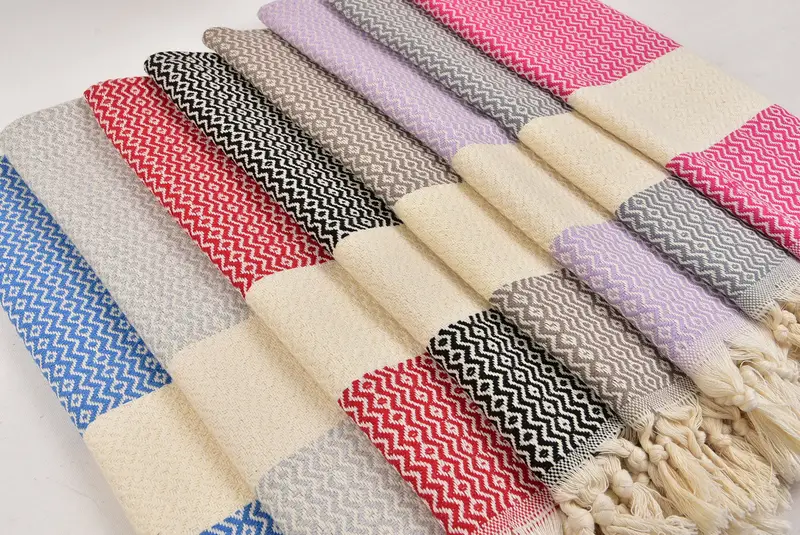 40x18 Cotton Zigzag Towel, Turkish Towel Monogram, Monogram Towels, Monogram Hand Towel, Home Decor Towel, Turkish Hand Towel, Small Bath Towels - 6