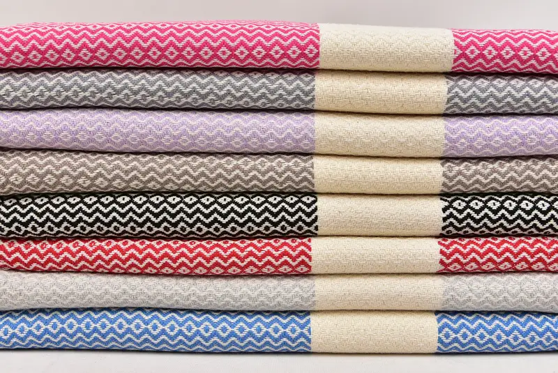 40x18 Cotton Zigzag Towel, Turkish Towel Monogram, Monogram Towels, Monogram Hand Towel, Home Decor Towel, Turkish Hand Towel, Small Bath Towels - 2