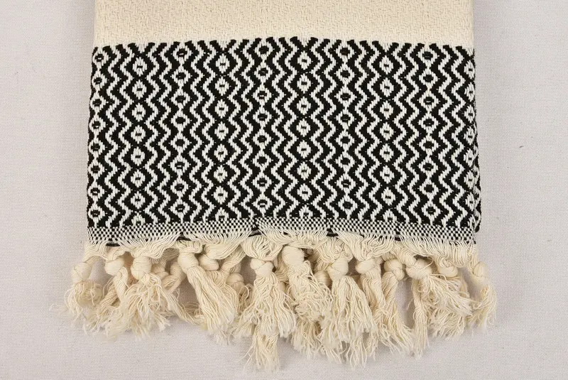 40x18 Cotton Zigzag Towel, Turkish Towel Monogram, Monogram Towels, Monogram Hand Towel, Home Decor Towel, Turkish Hand Towel, Small Bath Towels - 8