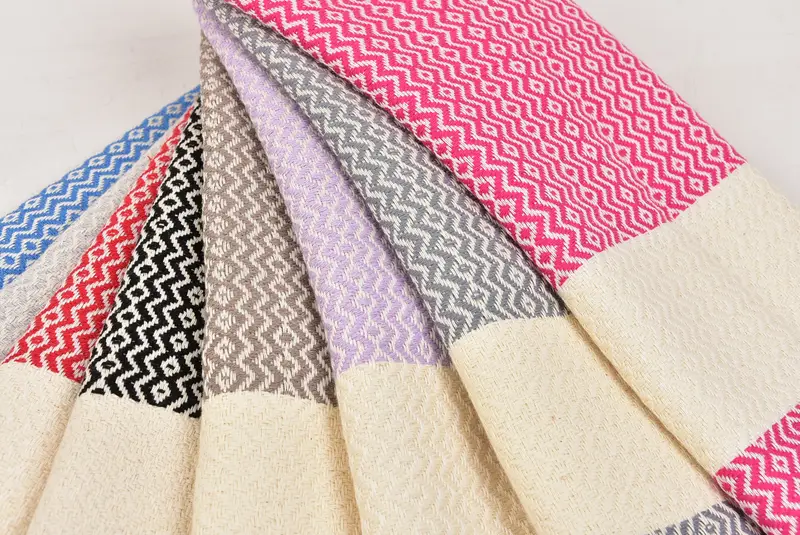 40x18 Cotton Zigzag Towel, Turkish Towel Monogram, Monogram Towels, Monogram Hand Towel, Home Decor Towel, Turkish Hand Towel, Small Bath Towels - 5