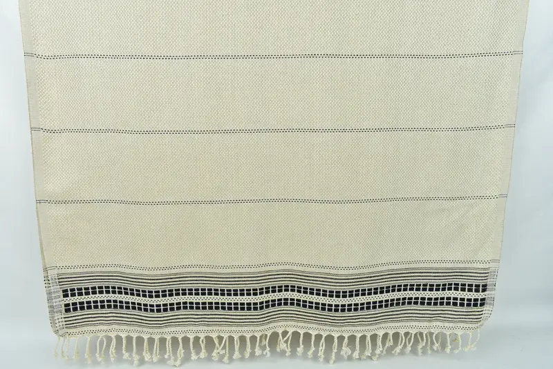 Seyahat havlu, hızlı kuru plaj havlu, havuz havlu, pamuklu havlu, monogramlı Türk havlu, 68x40 keten çizgili havlu, kişiselleştir, hediye onun için hediye - 8