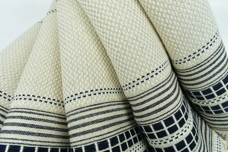 Seyahat havlu, hızlı kuru plaj havlu, havuz havlu, pamuklu havlu, monogramlı Türk havlu, 68x40 keten çizgili havlu, kişiselleştir, hediye onun için hediye - 5