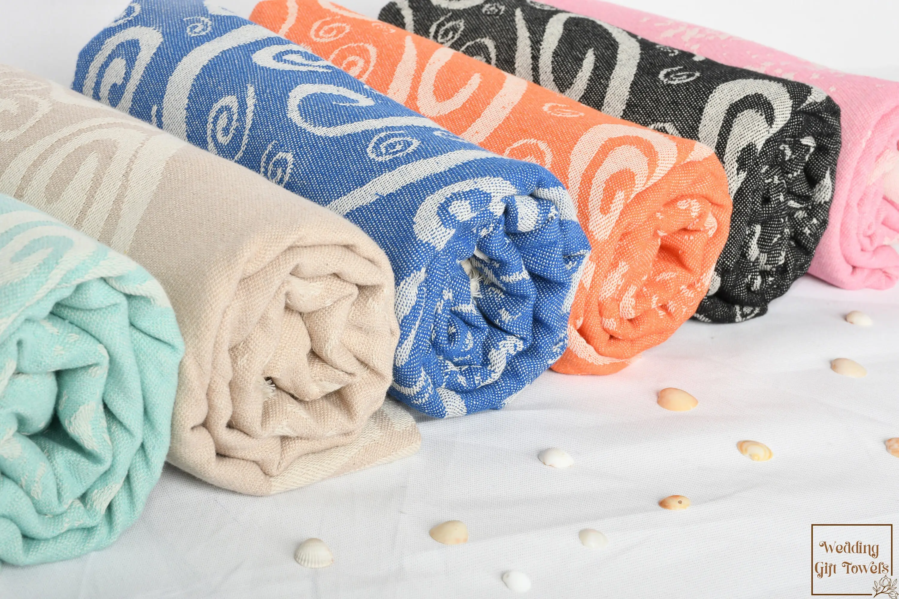 Carretta Patterned Cotton Towel, Personalized Gift, 70x40 Inches - 1