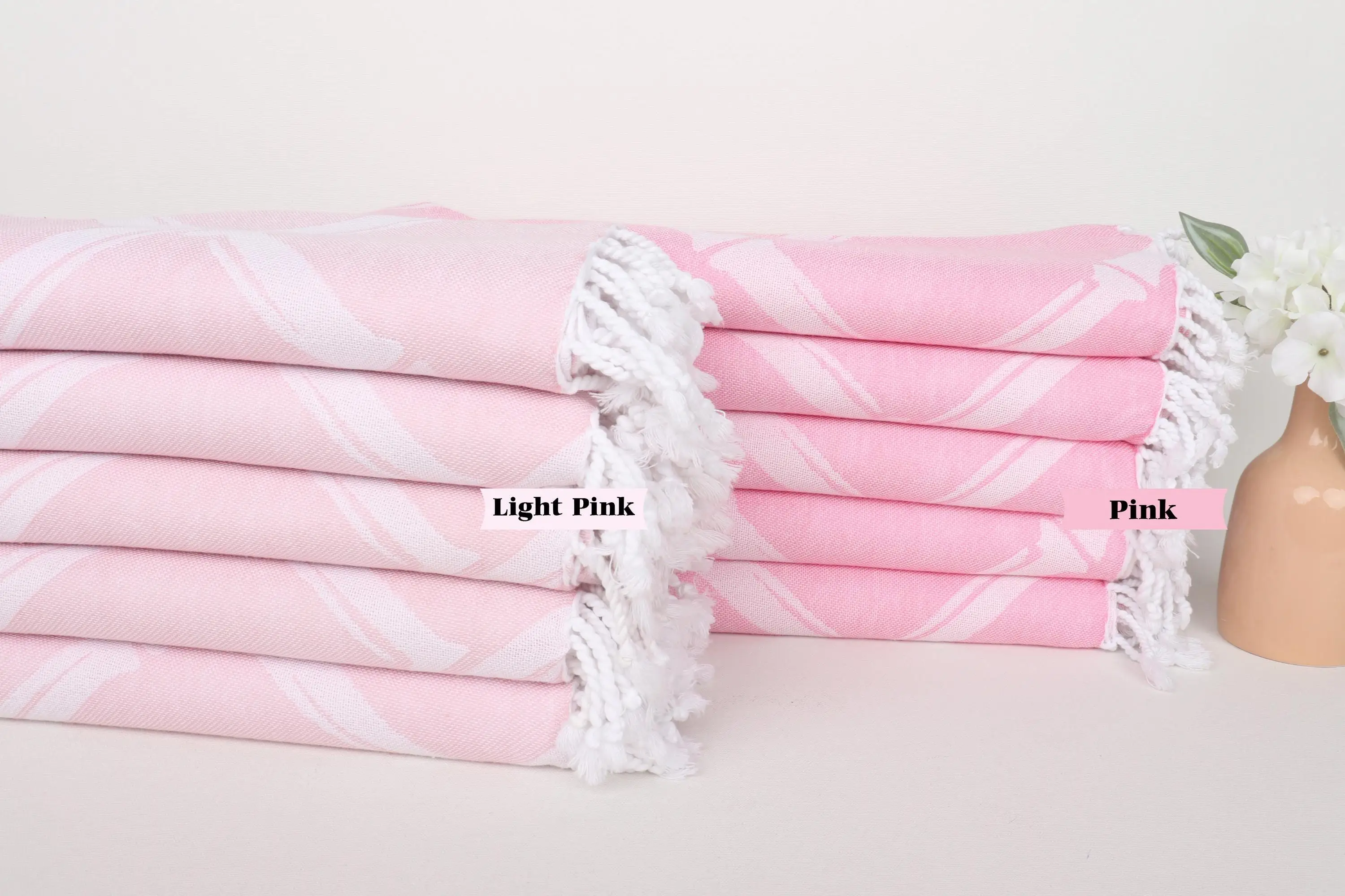 Bachelorette Party Favors Turkish Bath Towel, Bamboo Pattern, 40x71 Inches - 1
