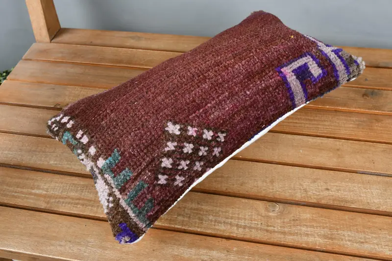 8x16 Purple Pillow, Cushion Case, Toss Pillow Case, Vintage Pillow, Turkish Pillow, Kilim Pillow Cover, Authentic Pillow Case - 2