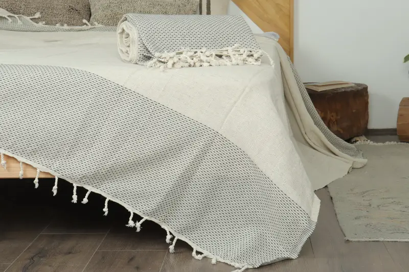 Baby Boy Gift, Turkish Blanket, Housewarming Gift, Beach Theme Bachelorette Party, Shower Curtain, Throw Blanket Couch, 96x96 Cotton Polka Dot Towel - 7