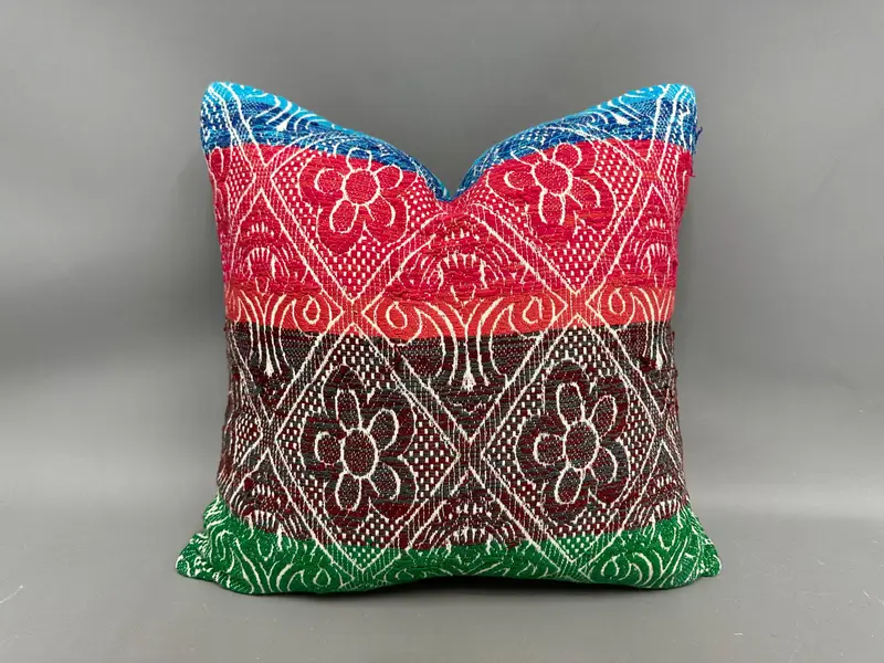 20x20 Red Pillow, Kilim Cushion Sham, Pillow Sham, Antique Pillows, Decorative Throw Cushion Case, Vintage Kilim Pillow, Comfy Throw Cushion Cover - 1