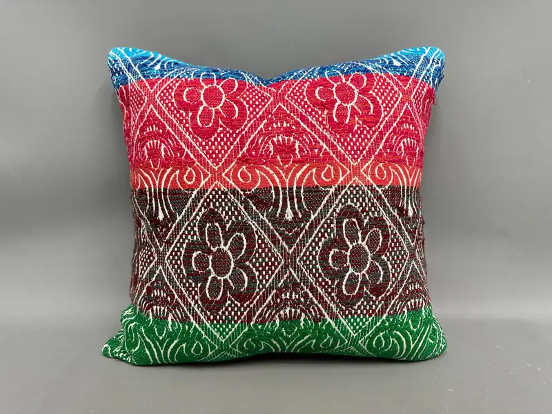 20x20 Red Pillow, Kilim Cushion Sham, Pillow Sham, Antique Pillows, Decorative Throw Cushion Case, Vintage Kilim Pillow, Comfy Throw Cushion Cover - 4
