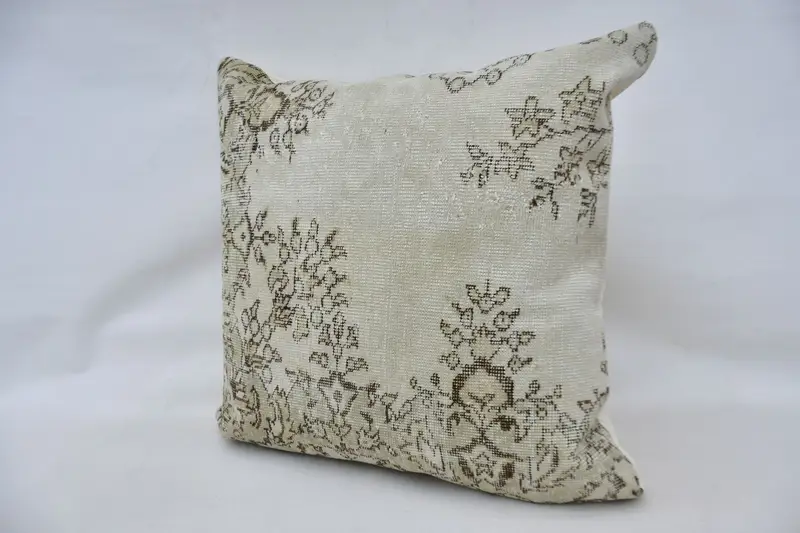 Cushion, Gift Pillow, 32x32 Beige Cushion, Decorative Throw Cushion Cover, Ethnical Kilim Rug Pillow, Kilim Cushion Sham, Hippie Throw Cushion Case - 5