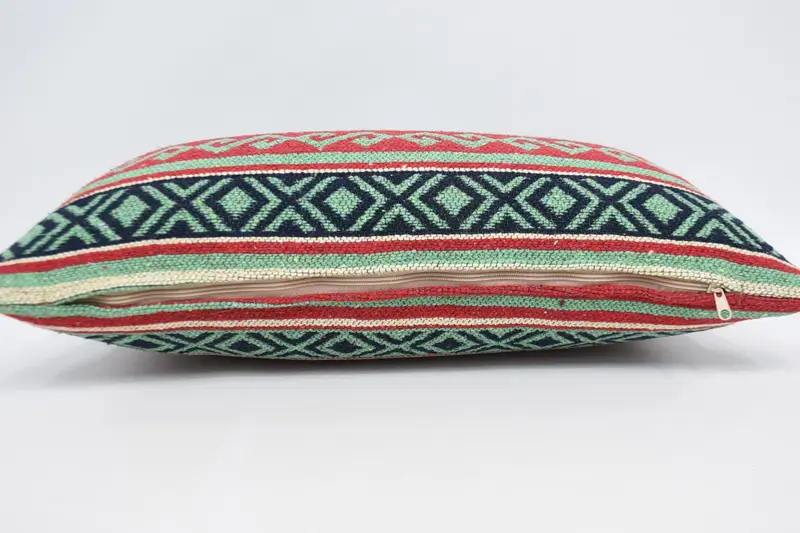Home Decor Pillow, Boho Pillow, Turkish Rugs Pillow Cover, Accent Pillow Cover, Pillow Sham, 12x24 Blue Cushion Case, Vintage Kilim Throw Pillow - 6