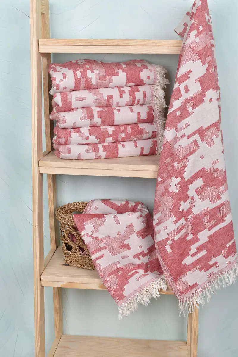 Organic cotton peshtemal for spa and beach, 68x36 Cotton Camouflage Towel, Christmas Favors, Handmade Gift, Beach Towel Gift, Cotton towel - 4