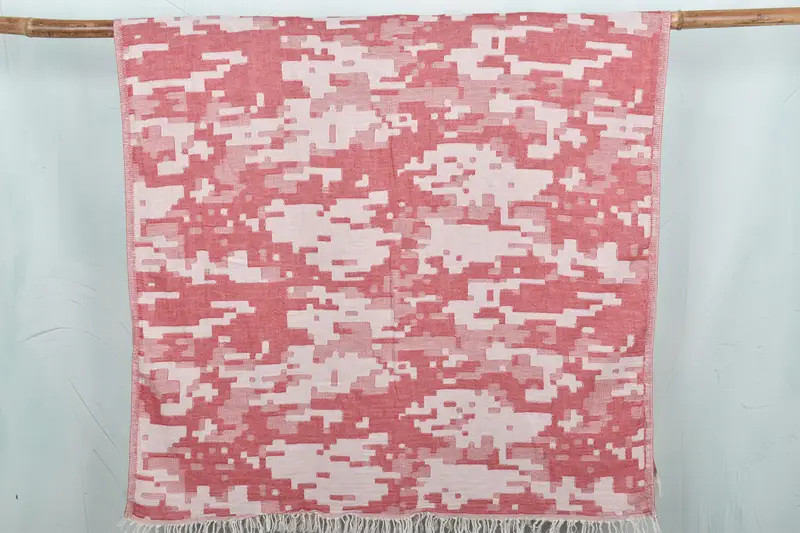 Organic cotton peshtemal for spa and beach, 68x36 Cotton Camouflage Towel, Christmas Favors, Handmade Gift, Beach Towel Gift, Cotton towel - 1