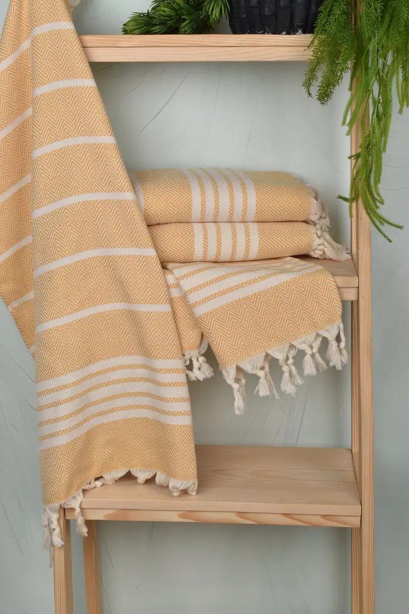 Decorative Towel, Wedding Favors, 40x20 Cotton Striped Towel, Best Friend Gift Ideas, Spa Towel, Guest Towel, Turkish Hand Towel, Wedding Gift - 6