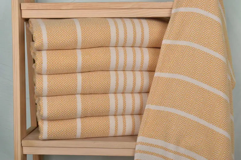 Decorative Towel, Wedding Favors, 40x20 Cotton Striped Towel, Best Friend Gift Ideas, Spa Towel, Guest Towel, Turkish Hand Towel, Wedding Gift - 2