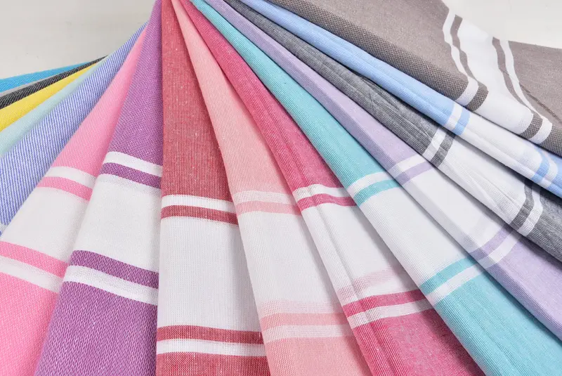 Hammam Towel USA, Sand-resistant towel, Beach Wedding Favor, Handmade Gift, Bridal Shower Favor, Turkish Towel Beach, 70x40 Cotton Striped Towel - 5
