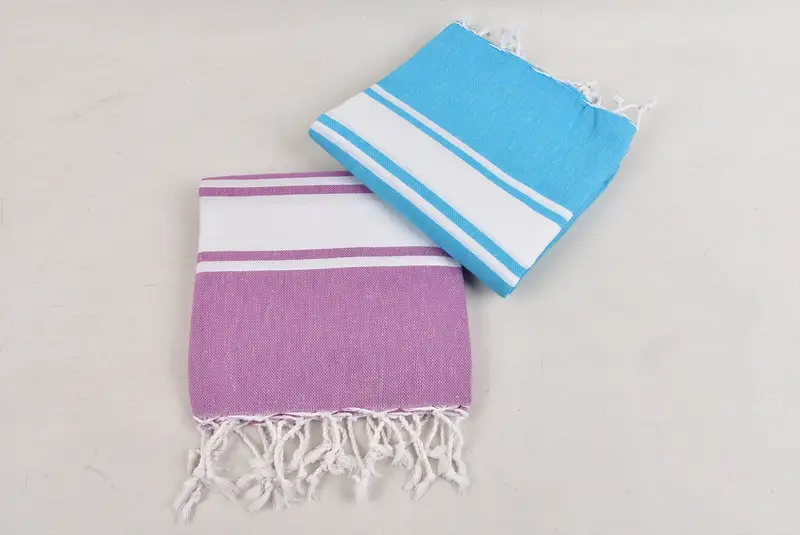 Hammam Towel USA, Sand-resistant towel, Beach Wedding Favor, Handmade Gift, Bridal Shower Favor, Turkish Towel Beach, 70x40 Cotton Striped Towel - 7