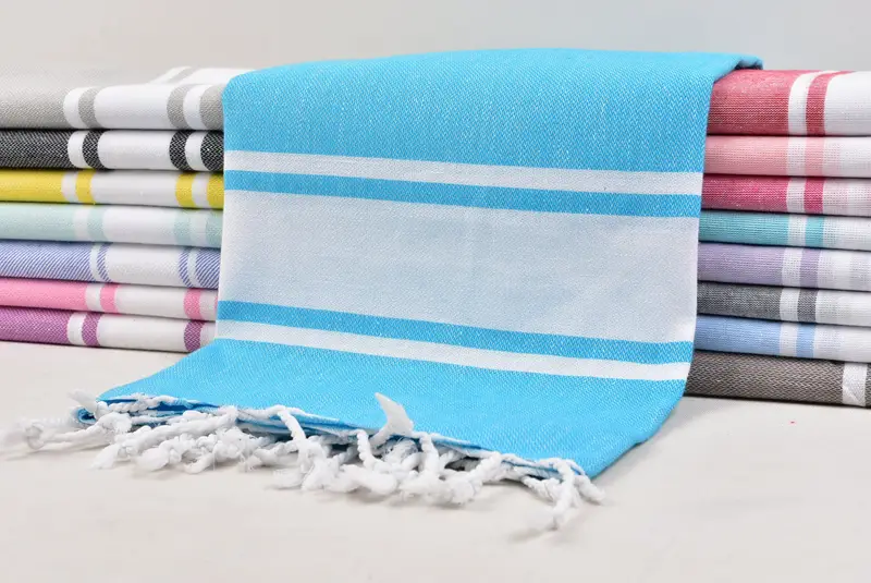 Hammam Towel USA, Sand-resistant towel, Beach Wedding Favor, Handmade Gift, Bridal Shower Favor, Turkish Towel Beach, 70x40 Cotton Striped Towel - 2