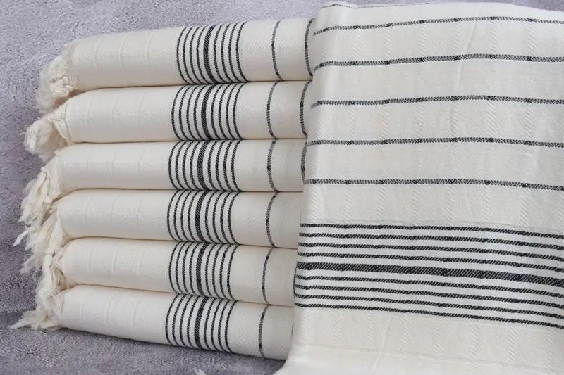 Turkish bath towel, Scarf Towel, Personalized Gift For Him, 70x40 Cotton Striped Towel, Turkish Towel Bulk, Quick-dry peshtemal, Large Turkish Towel - 1
