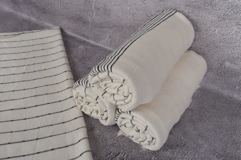 Turkish bath towel, Scarf Towel, Personalized Gift For Him, 70x40 Cotton Striped Towel, Turkish Towel Bulk, Quick-dry peshtemal, Large Turkish Towel - 8
