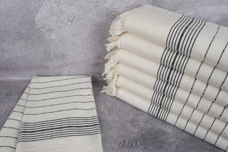 Turkish bath towel, Scarf Towel, Personalized Gift For Him, 70x40 Cotton Striped Towel, Turkish Towel Bulk, Quick-dry peshtemal, Large Turkish Towel - 2
