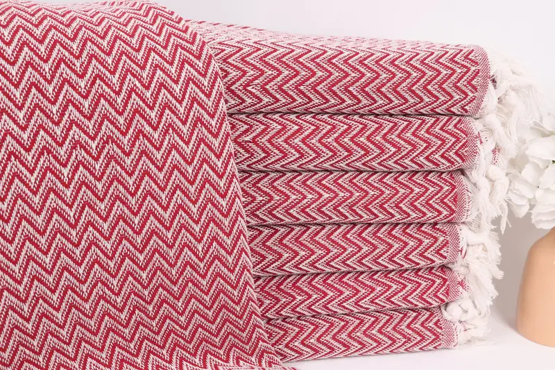 76x64 Cotton Zig zag Towel, Organic Throw, Thanksgiving Tablecloth, Wedding Gift, Bachelorette Party Favors, Personalized Gifts, Bridesmaid Gifts - 1