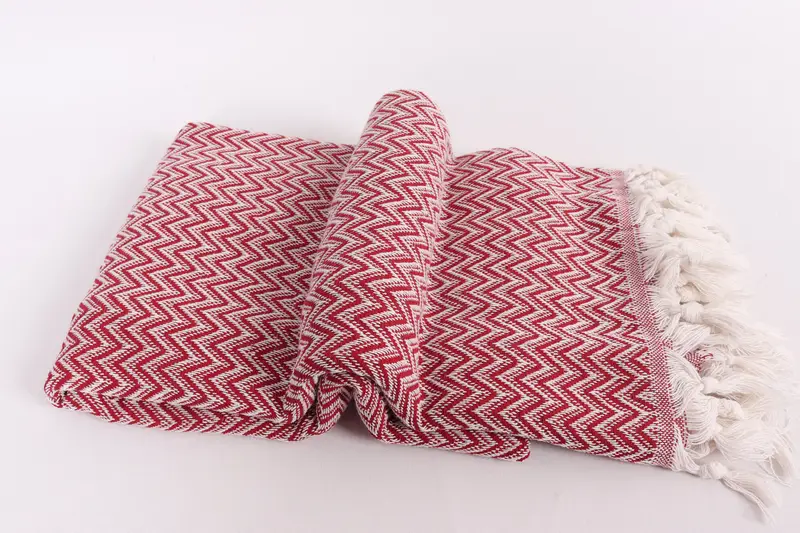 76x64 Cotton Zig zag Towel, Organic Throw, Thanksgiving Tablecloth, Wedding Gift, Bachelorette Party Favors, Personalized Gifts, Bridesmaid Gifts - 6