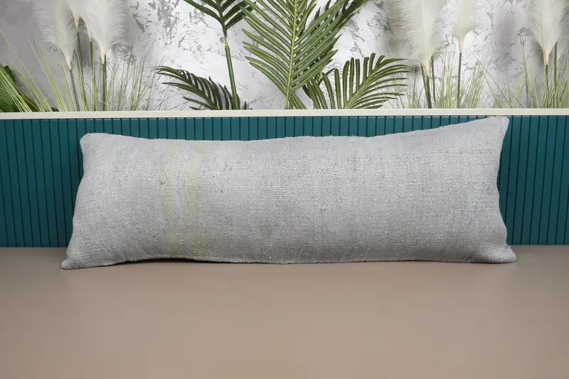 ヴィンテージ アンティーク 枕カバー イースター ギフト 40x107 cm グレー ユーロシャム - 1